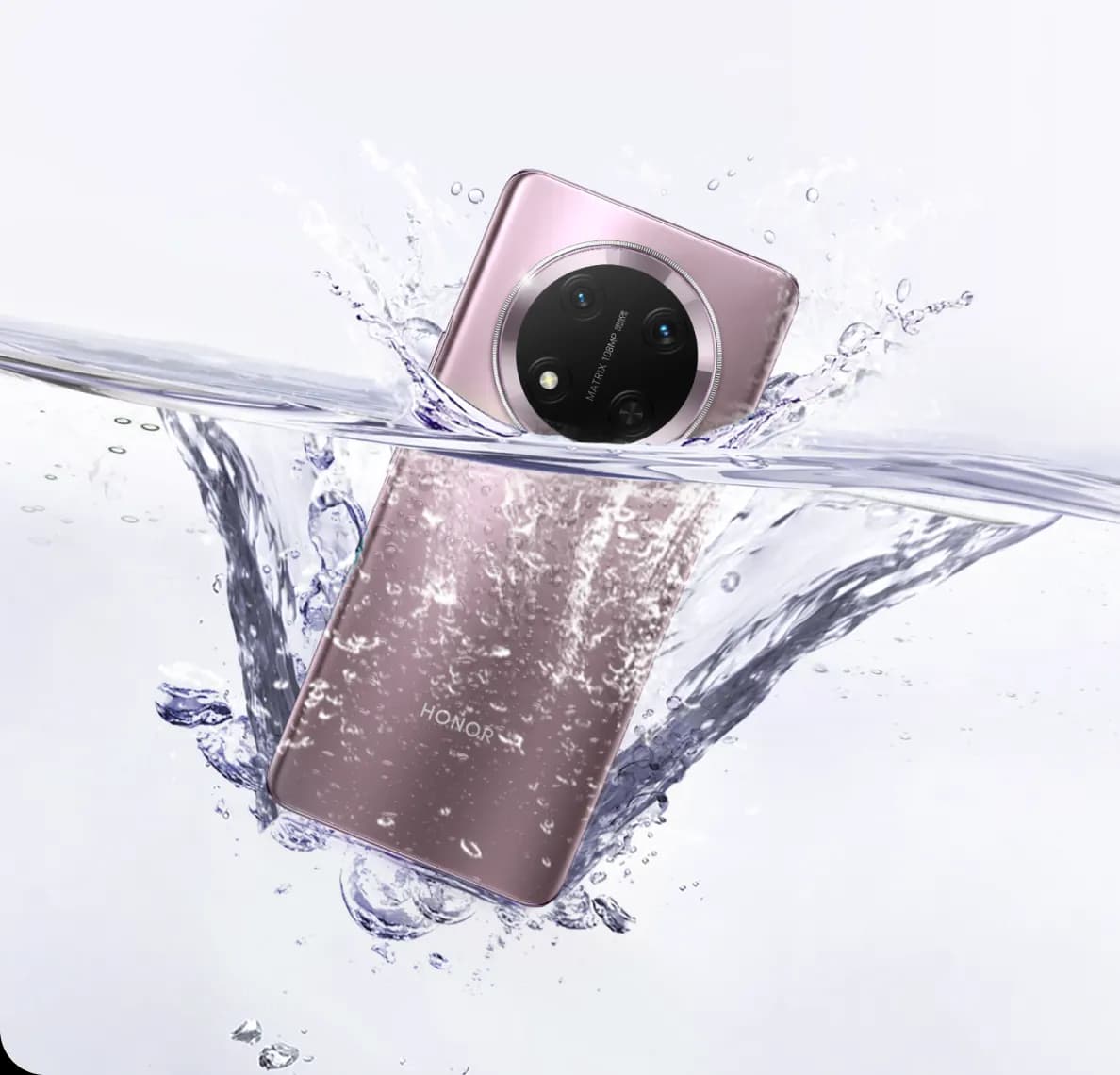 HONOR Magic7 Lite cayendo al agua