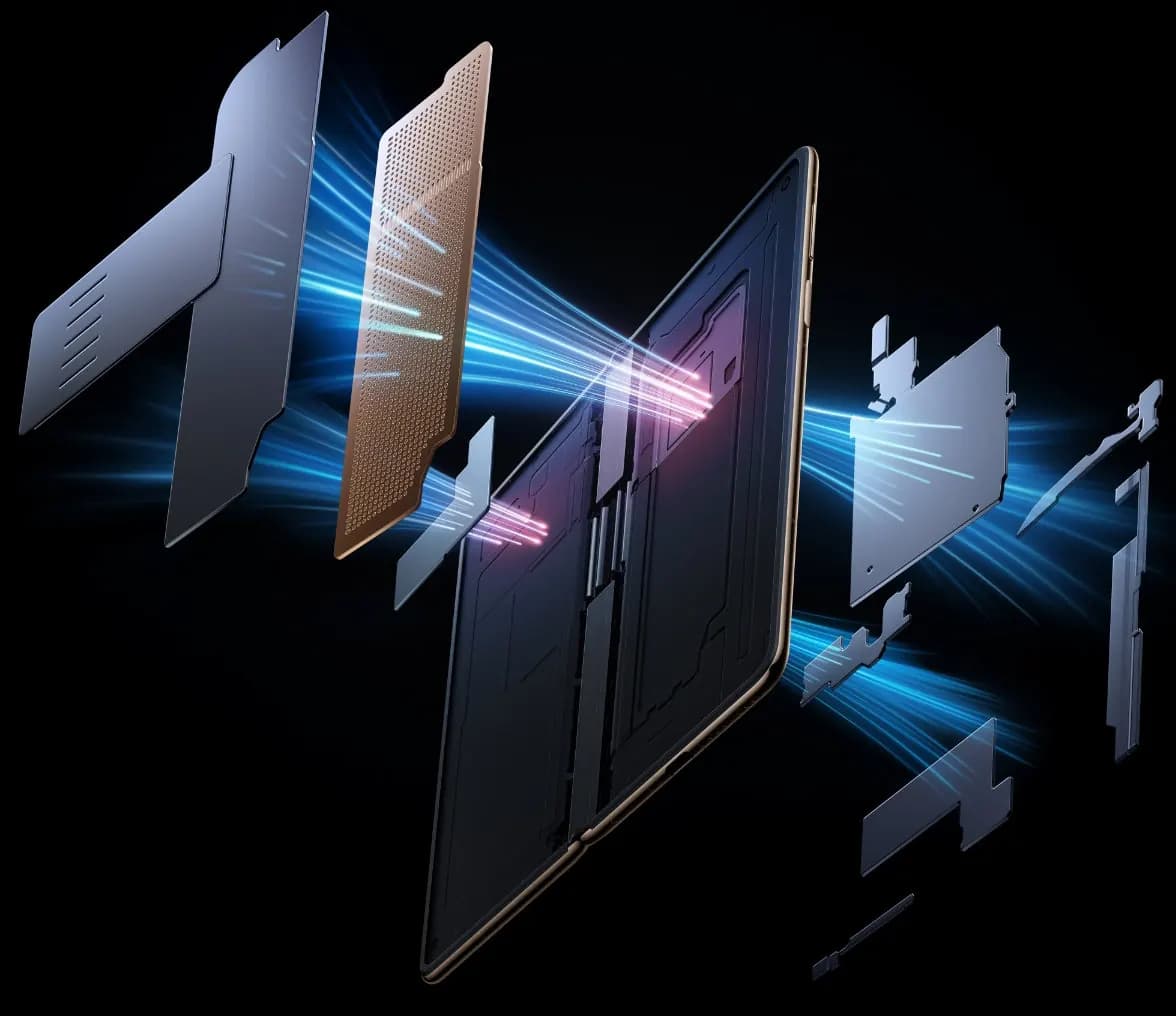 Sistema de enfriamiento del HUAWEI Mate X7