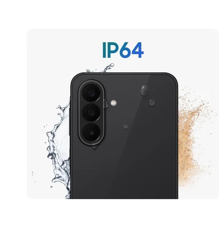 Samsung Galaxy A27 5G con agua y polvo, resistencia IP64