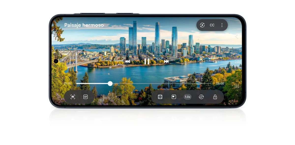 Video en la pantalla del Samsung Galaxy A57 5G