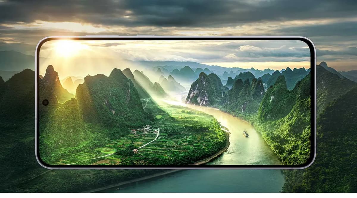 Paisaje en la pantalla del Samsung Galaxy S25 FE
