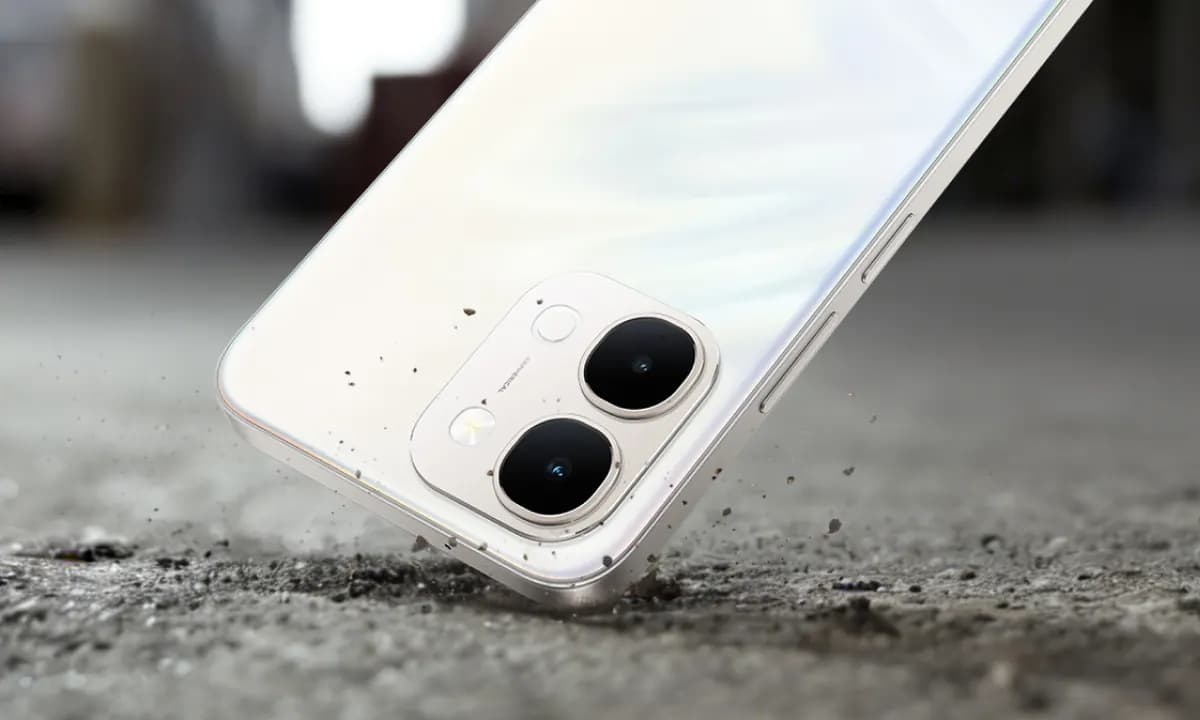 vivo Y31d en color blanco sobre el piso