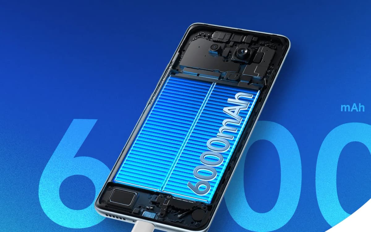 Batería de 6000 mAh del Xiaomi Redmi Note 15