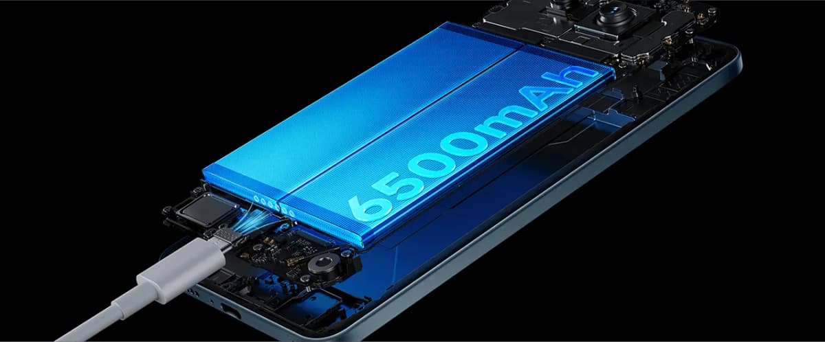 Batería de 6500 mAh del Xiaomi Redmi Note 15 Pro