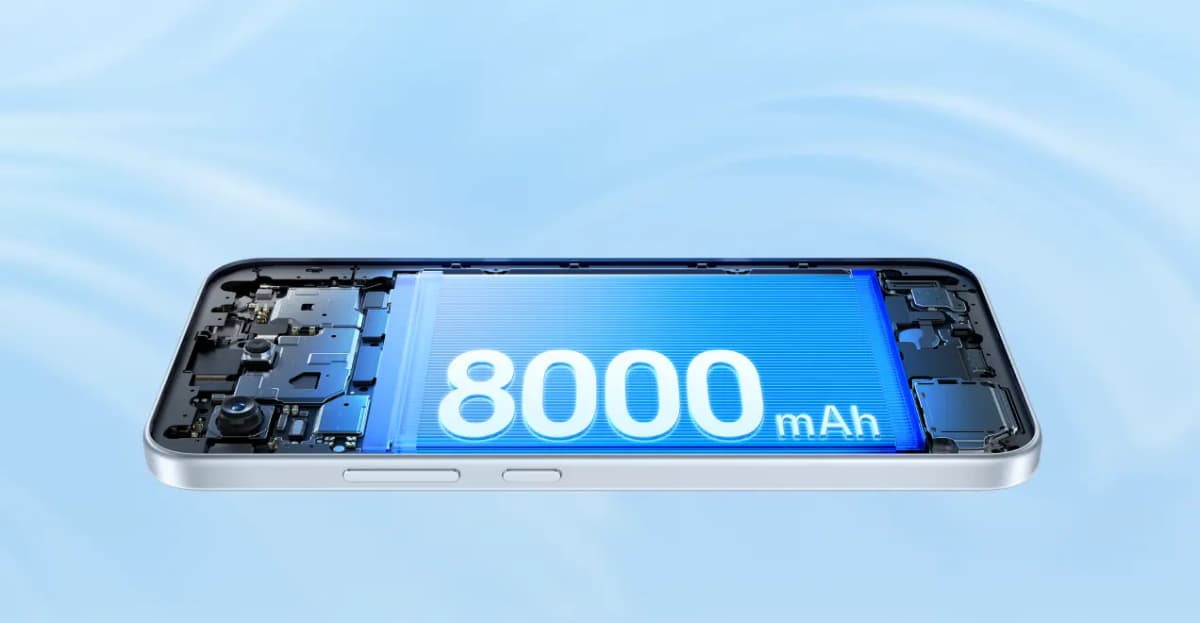 Batería de 8000 mAh del OPPO A7 Pro 5G