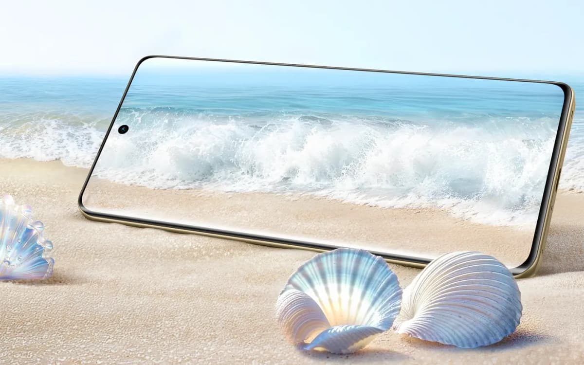 Pantalla del realme 14 Pro 5G en la playa