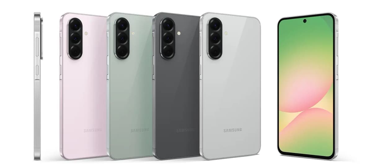 Samsung Galaxy A56 5G en rosa, verde, grafito y gris