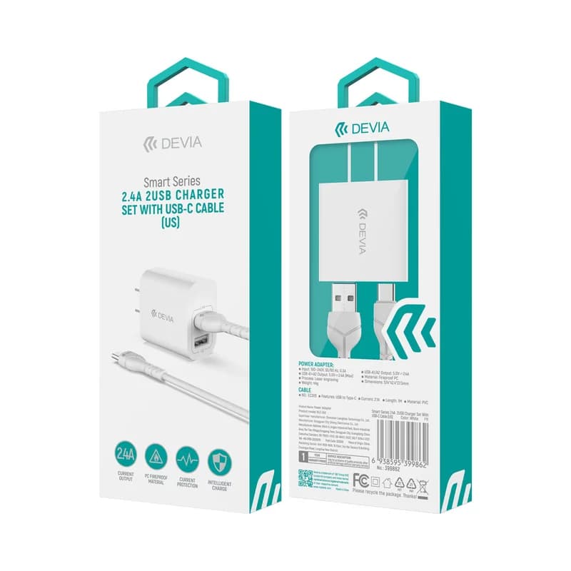 Devia Cargador Devia USB a Tipo C 5V