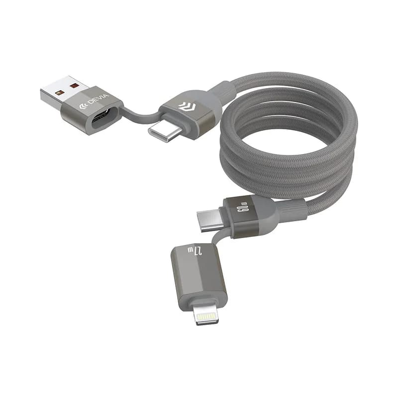 Devia Cable Devia 4EN1 Magnetic USB-C-C-Ligt 1.2m