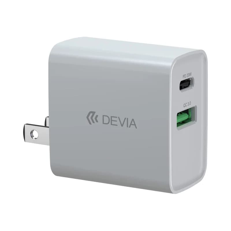 Devia Cubo de Carga Devia Pared 20W 2P USB - Tipo C